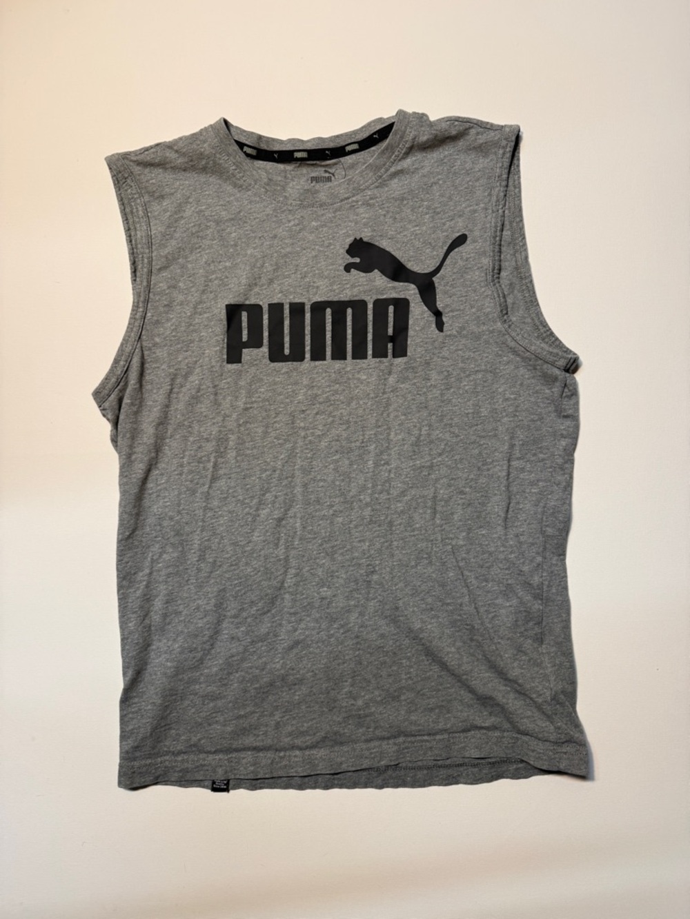 Puma Gray Muscle Tank with Black‎ Logo